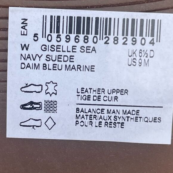 Clarks Women's Giselle Sea Nubuck Suede Wedge Sandals Navy M width - Picture 4 of 5